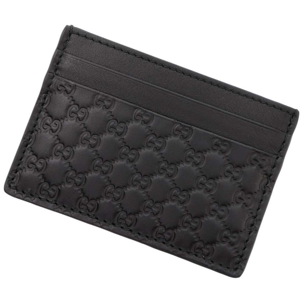 Gucci Micro Guccisima Card Holder Holder Black